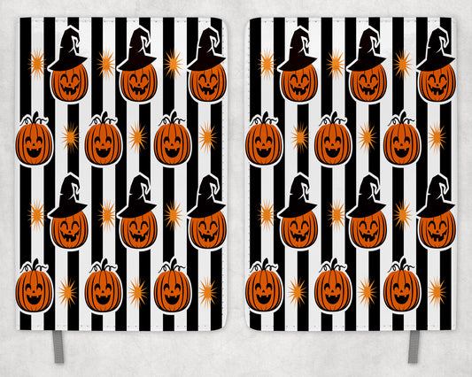 Halloween Stripes  Printed 8 Inch  A-5 Journal