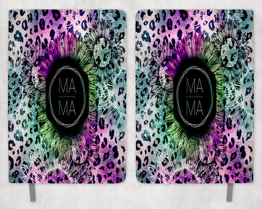 Neon Leopard Print Mama  Printed 8 Inch  A-5 Journal