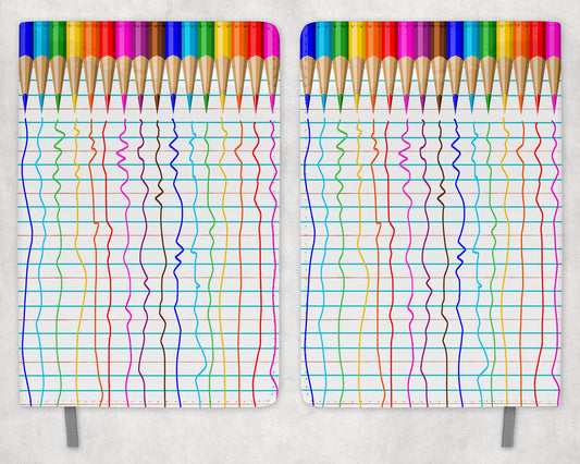 Colored Pencils Printed 8 Inch  A-5 Journal
