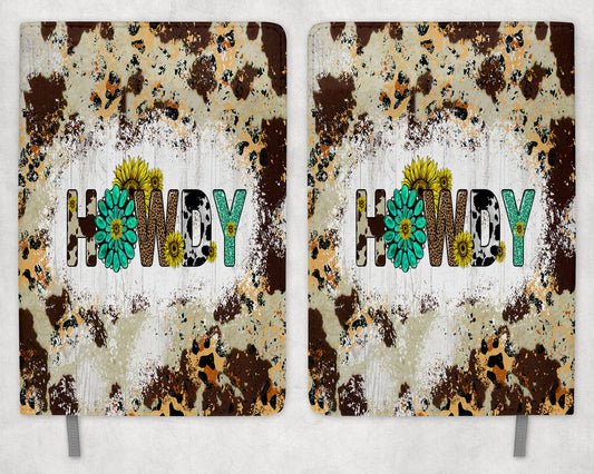 faux cowhide Howdy Printed 8 Inch  A-5 Journal