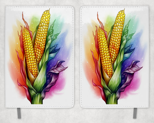 Watercolor Corn Printed 8 Inch  A-5 Journal