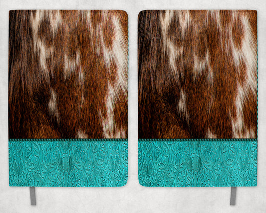 faux cowhide faux leather Printed 8 Inch  A-5 Journal
