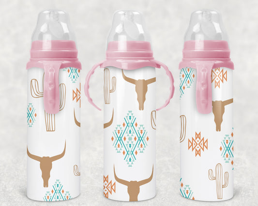 Western Steel Baby Bottle - Pick your top color