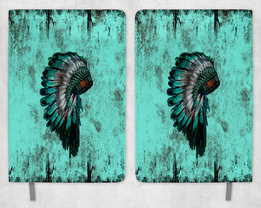 Distressed Headdress Printed 8 Inch  A-5 Journal