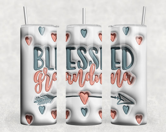 Blessed Grandma 20 oz Steel Tumbler With Or Without Bluetooth Speaker
