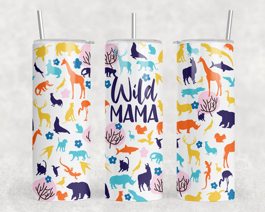 Wild Mama 20 oz Steel Tumbler With Or Without Bluetooth Speaker