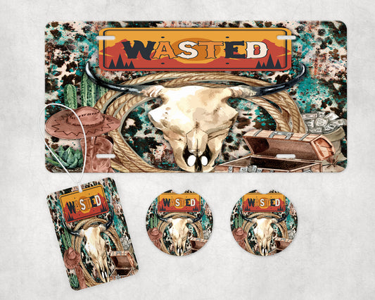 wasted bull skull  Car Accessory Pack With 5ML Scent Bottle