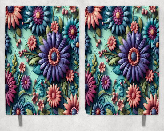 flowers Printed 8 inch  A5 Journal
