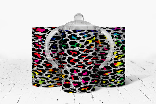 neon leopardf Insulated Kids Dual Lid Sippy Cup Tumbler