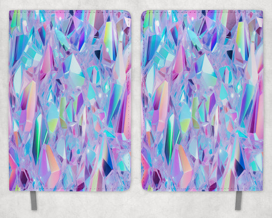 crystals Printed 8 inch  A5 Journal