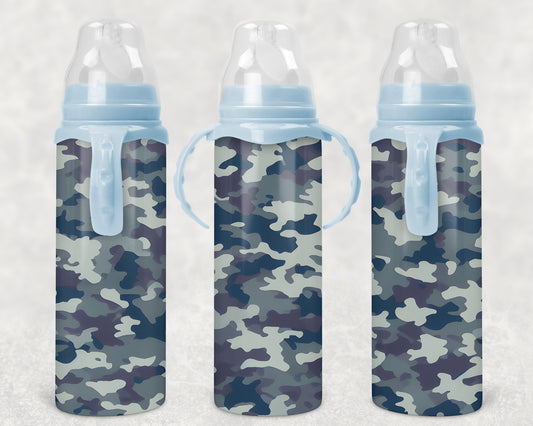 camo Steel Baby Bottle - Pick your top color