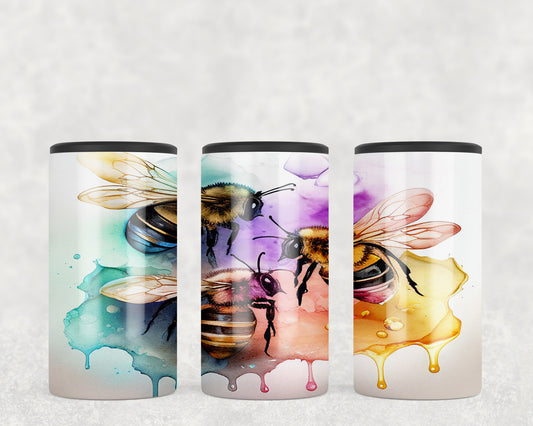 watercolor bees  4-in-1 Tumbler - Optional Bluetooth Speaker -  Speaker Color Varies