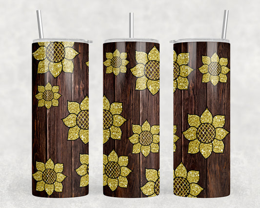 sunflowers 20 oz Steel Tumbler With Or Without Bluetooth Speaker