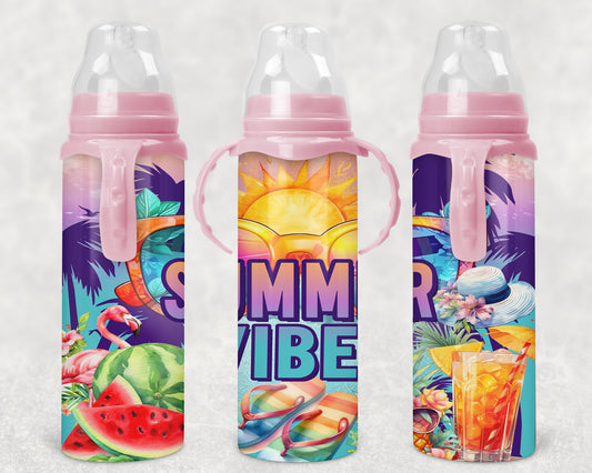 summer vibes Steel Baby Bottle - Pick your top color