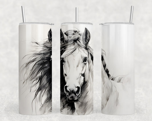 horse 20 oz Steel Tumbler With Or Without Bluetooth Speaker
