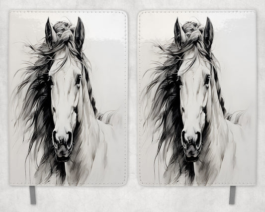 horse Printed 8 inch  A5 Journal
