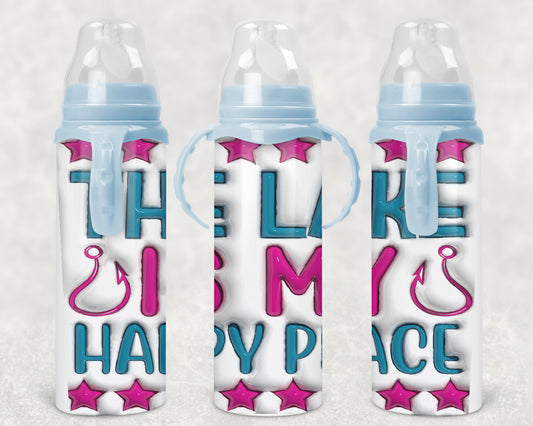 the lake Steel Baby Bottle - Pick your top color