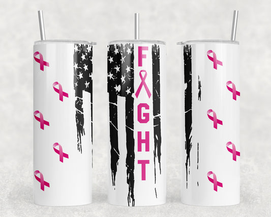 breast cancer awareness 20 oz Steel Tumbler With Or Without Bluetooth Speaker