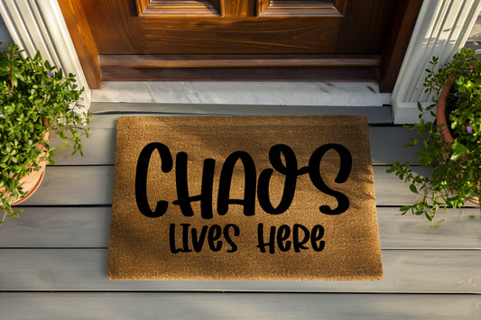 Chaos Hand Painted Coir Door Mat