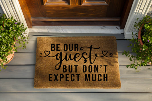 Be Our Guest Hand Painted Coir Door Mat