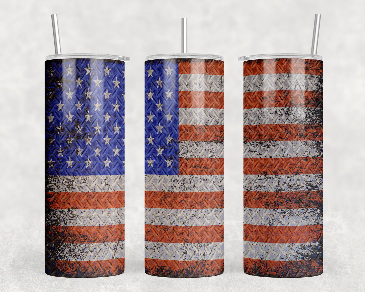 American Flag|Skinny Tumbler|Optional Bluetooth Speaker| Speaker Color Varies - Tumblers