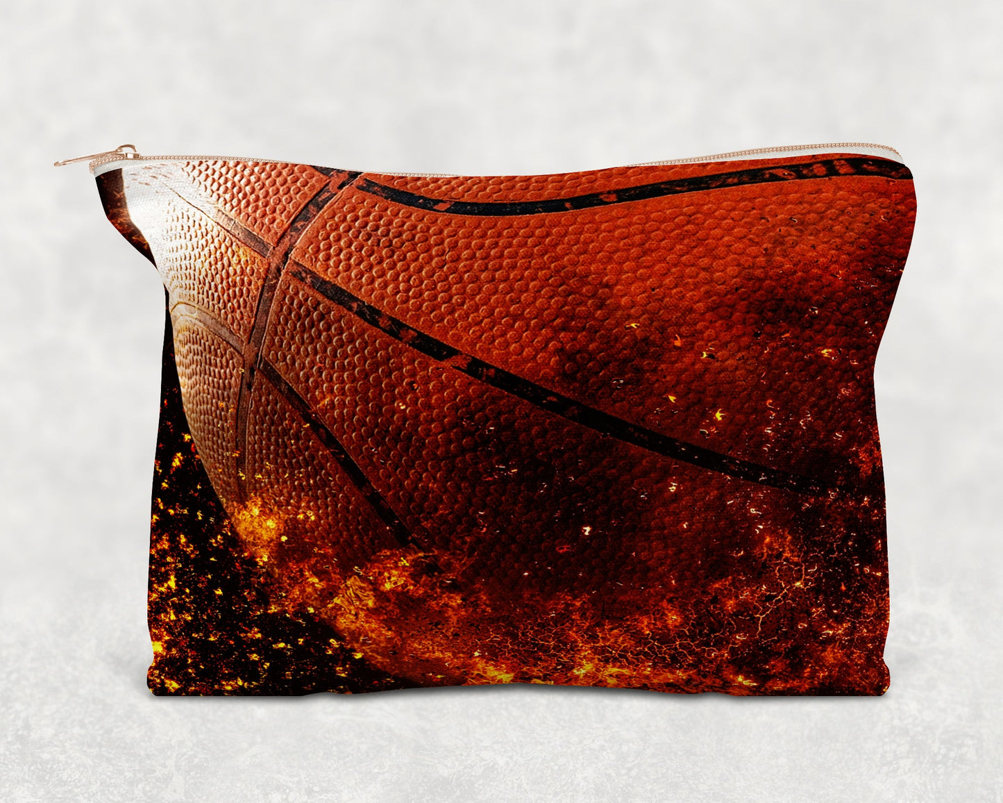 Basketball Printed Canvas Zipper Bag - Bag