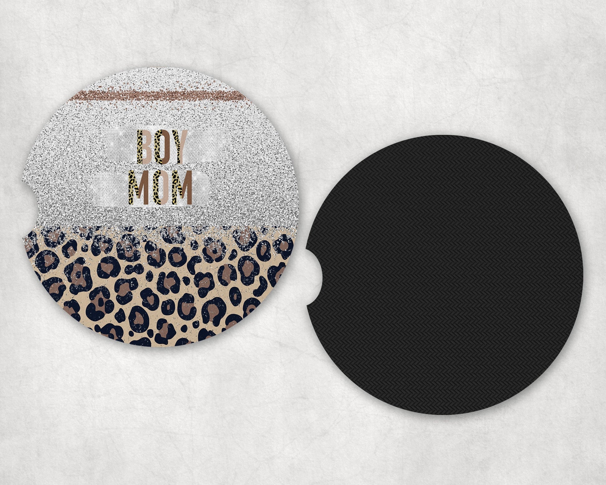 Boy Mom Leopard Print|Car Coaster Set - Car Coaster