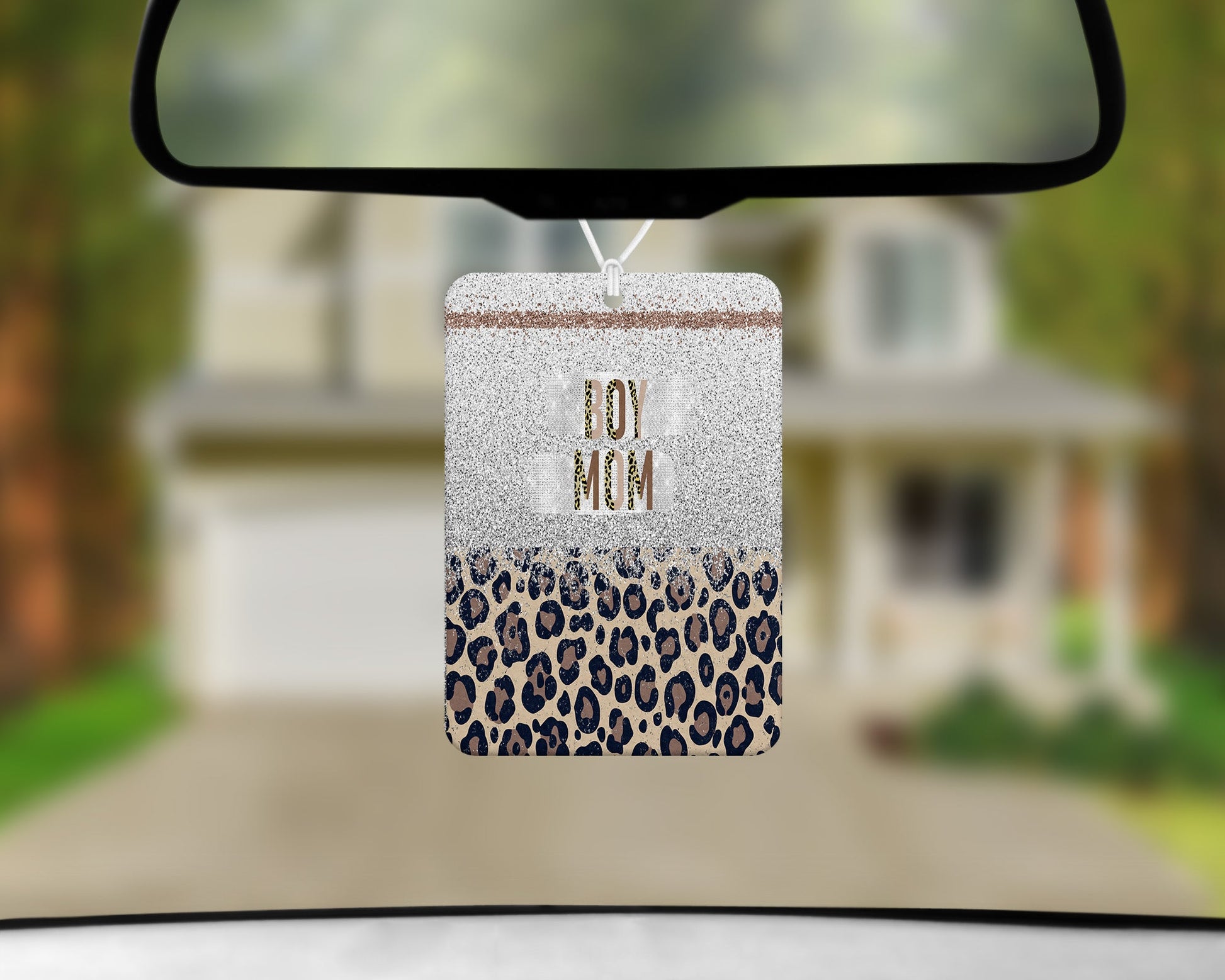 Boy Mom Leopard Print|Freshie|Includes Scent Bottle - Vehicle Air Freshener