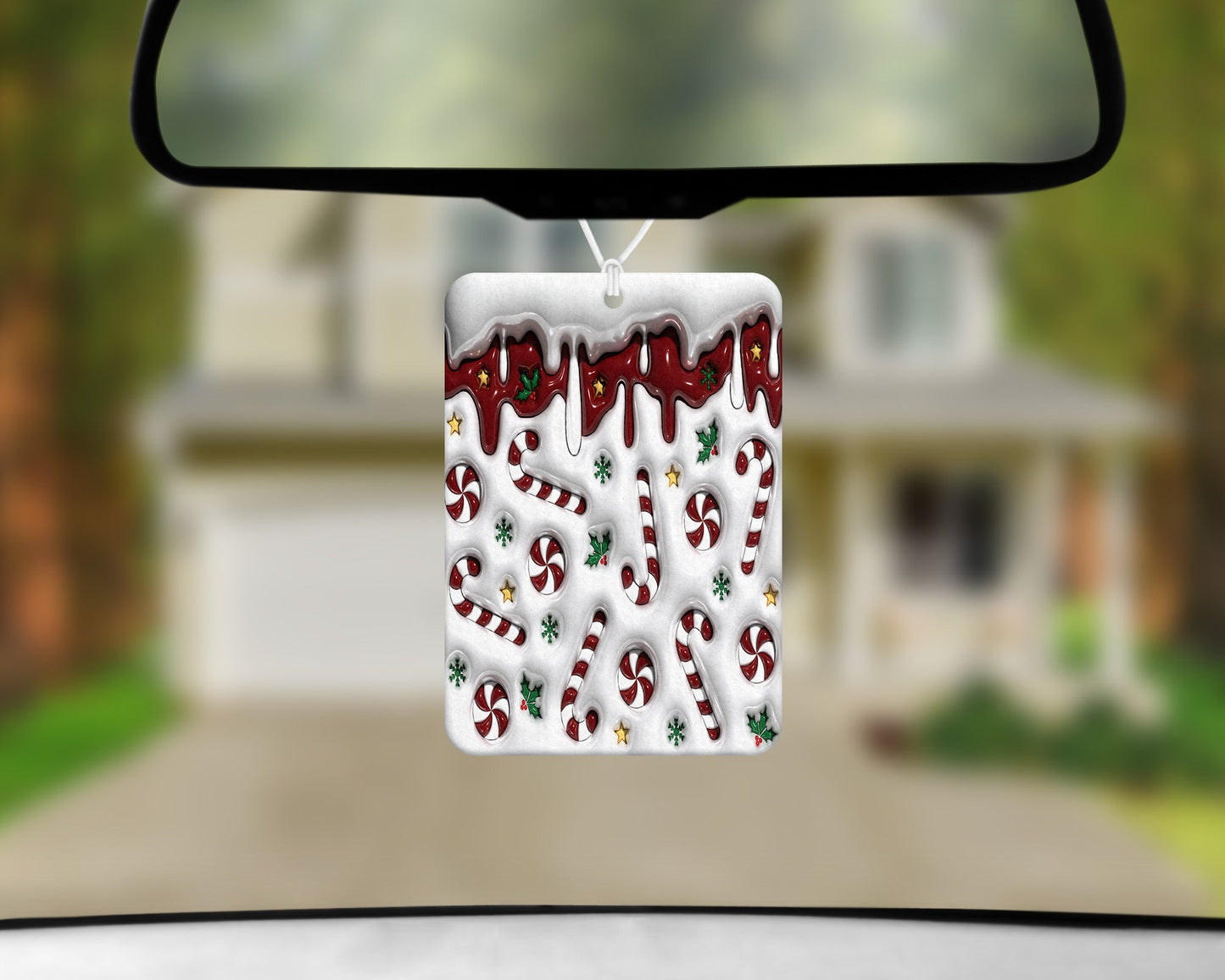 Candy Canes|Freshie|Includes Scent Bottle - Vehicle Air Freshener