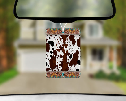 Cowhide|Freshie|Includes Scent Bottle - Vehicle Air Freshener