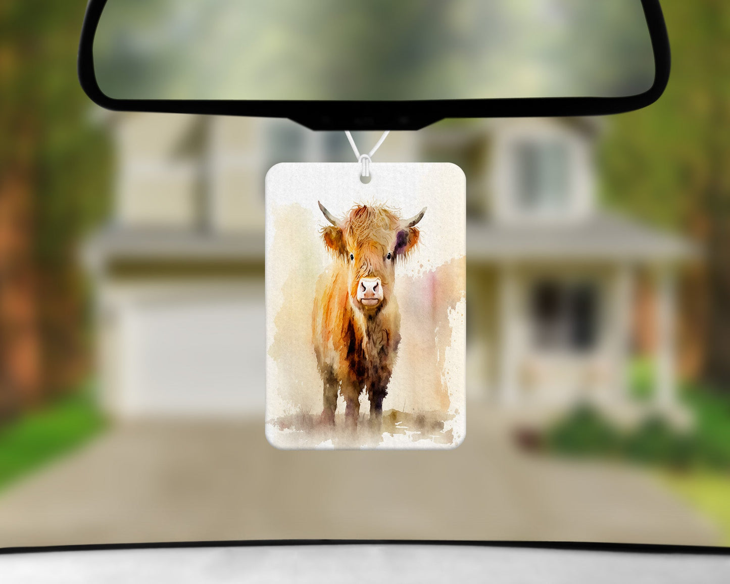 Cute Highland Cow|Freshie|Includes Scent Bottle - Vehicle Air Freshener