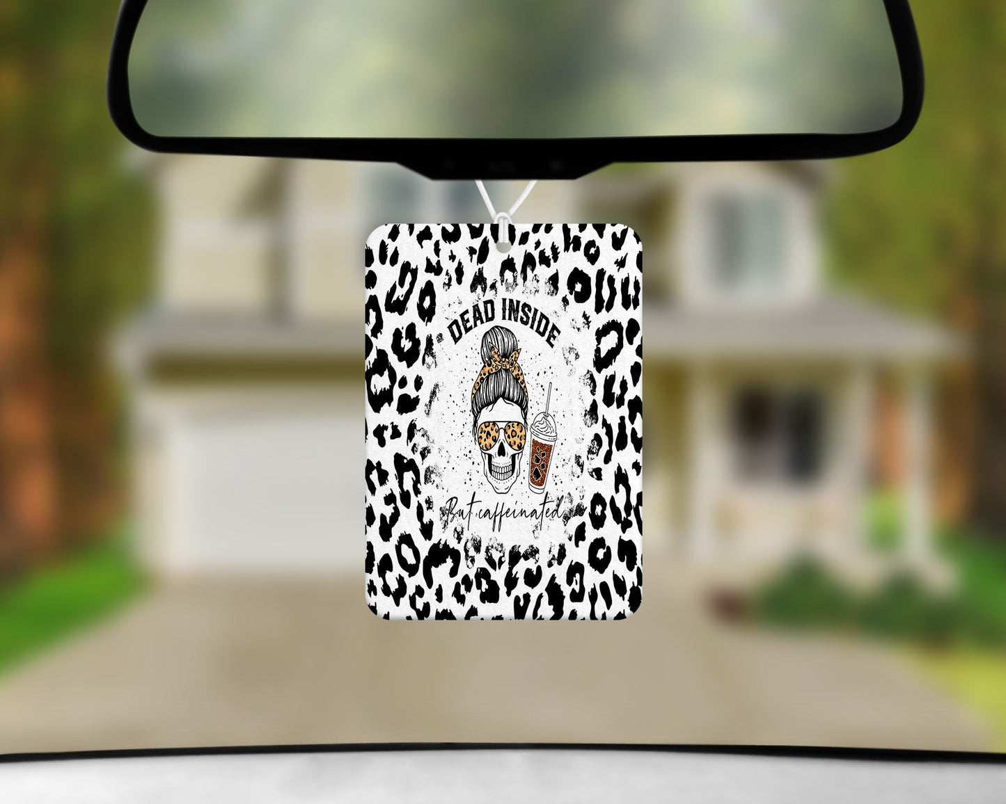 Dead Inside But Caffeinated|Freshie|Includes Scent Bottle - Vehicle Air Freshener