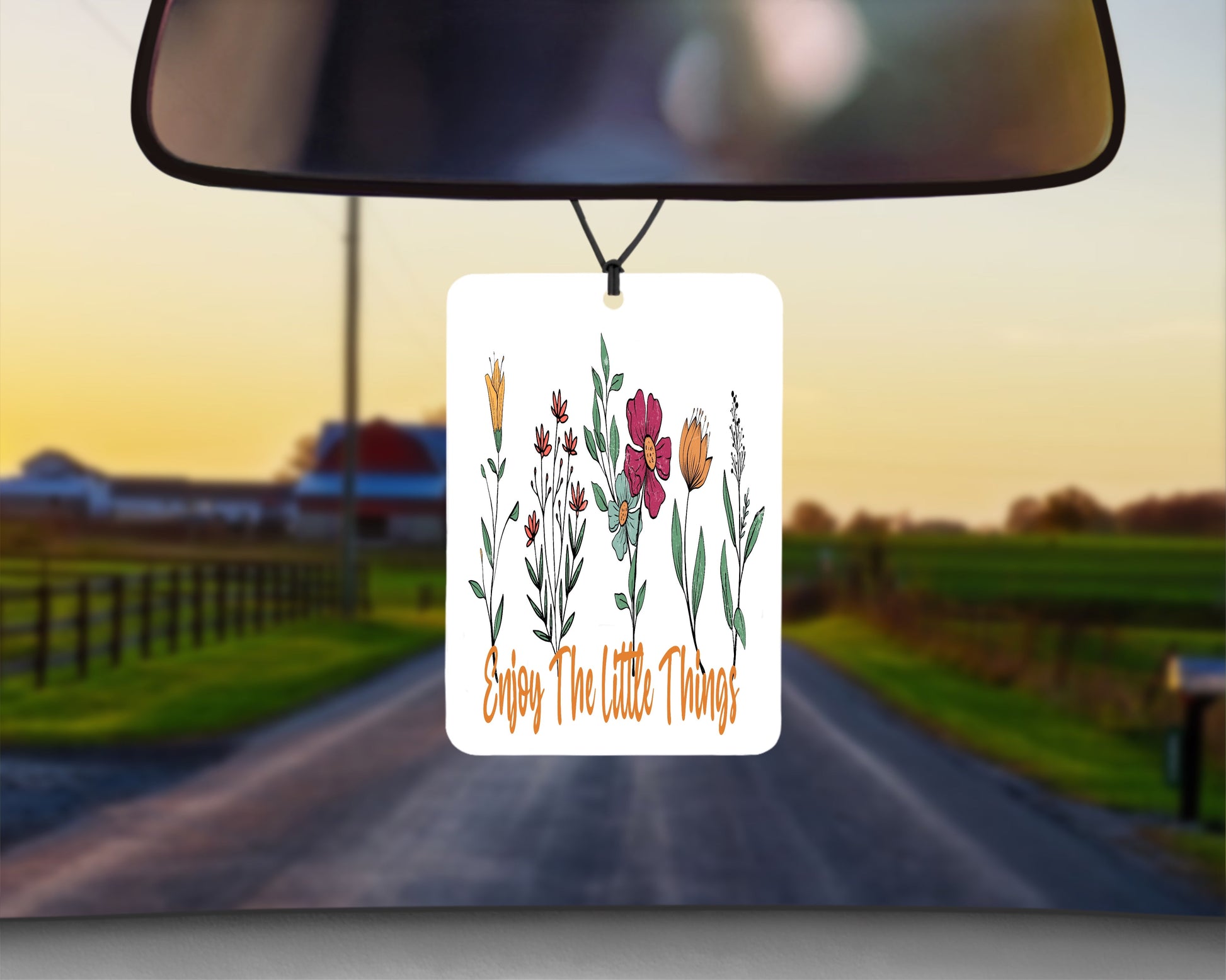 Enjoy The Little Things|Freshie|Includes Scent Bottle - Vehicle Air Freshener