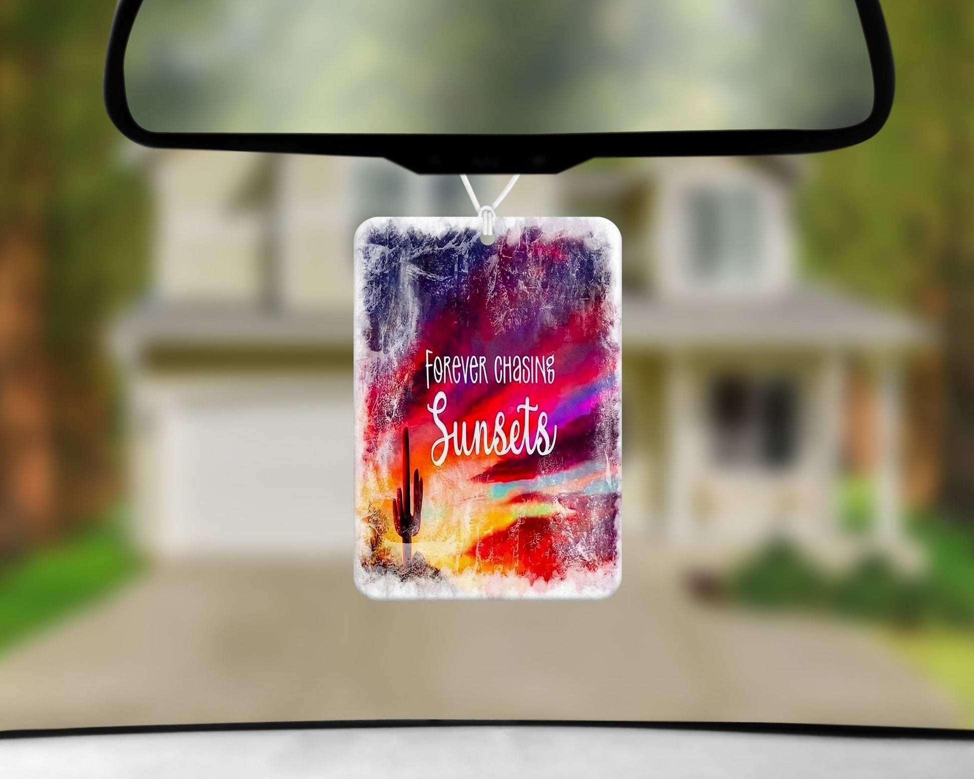 Forever Chasing Sunsets|Freshie|Includes Scent Bottle - Vehicle Air Freshener