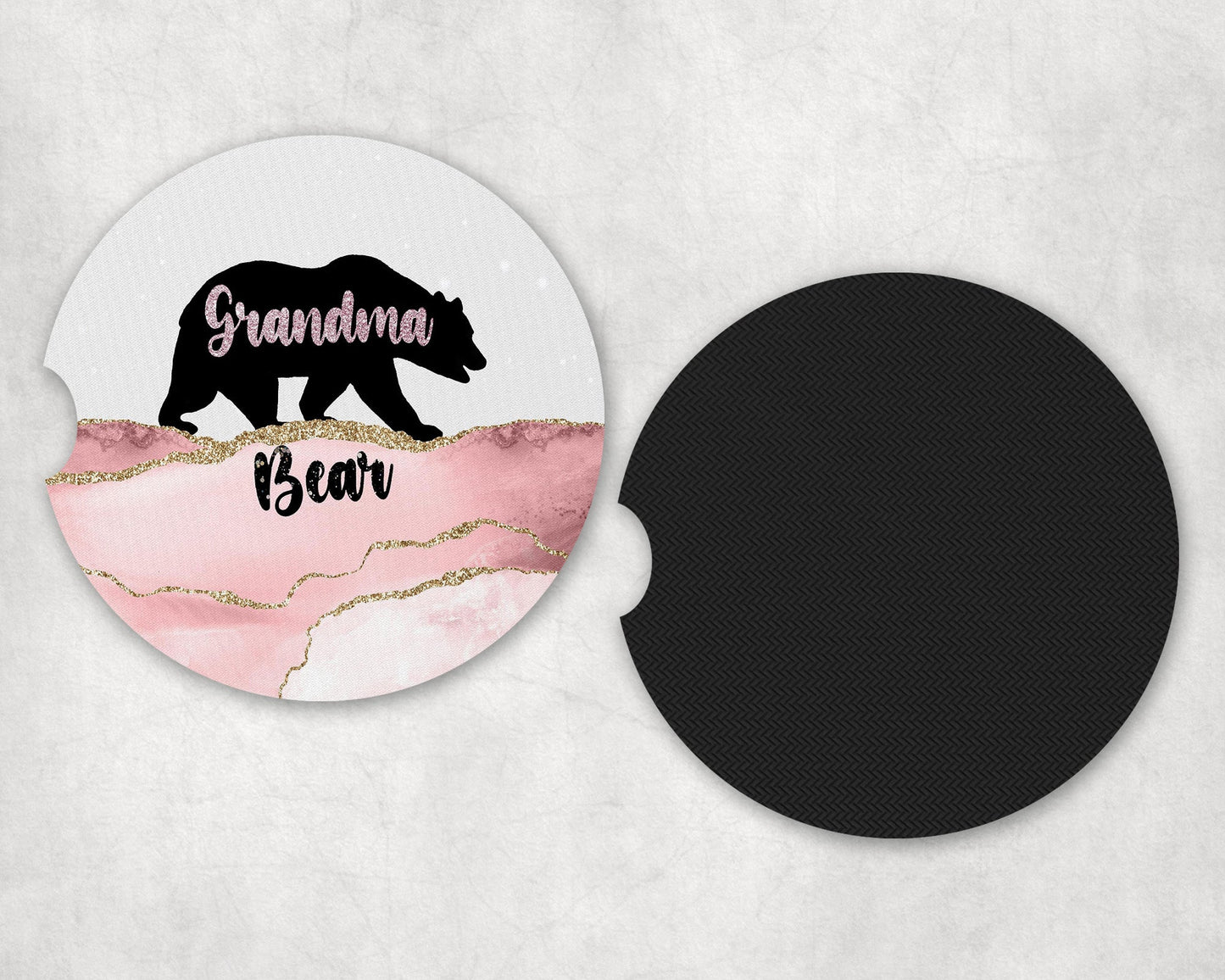 Grandma Bear|Car Coaster Set - Car Coaster