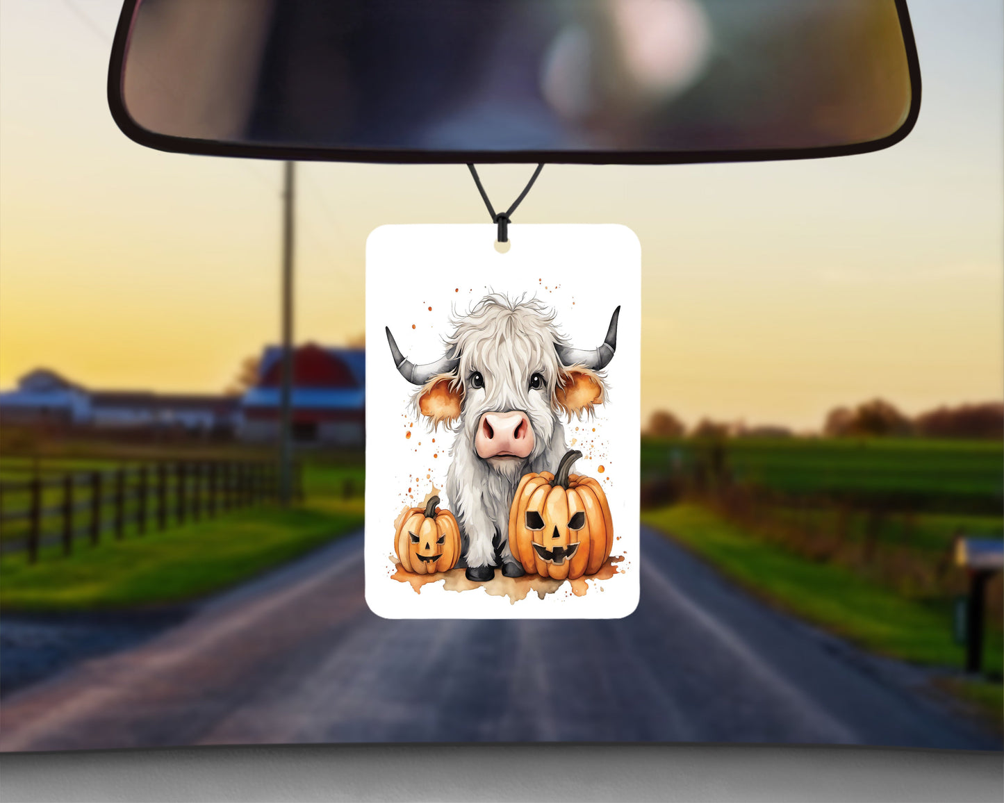Halloween Highland Cow|Freshie|Includes Scent Bottle - Vehicle Air Freshener
