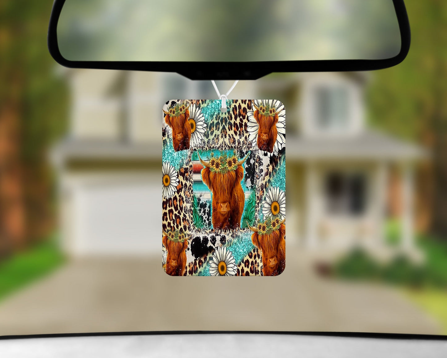 Highland Cows|Freshie|Includes Scent Bottle - Vehicle Air Freshener