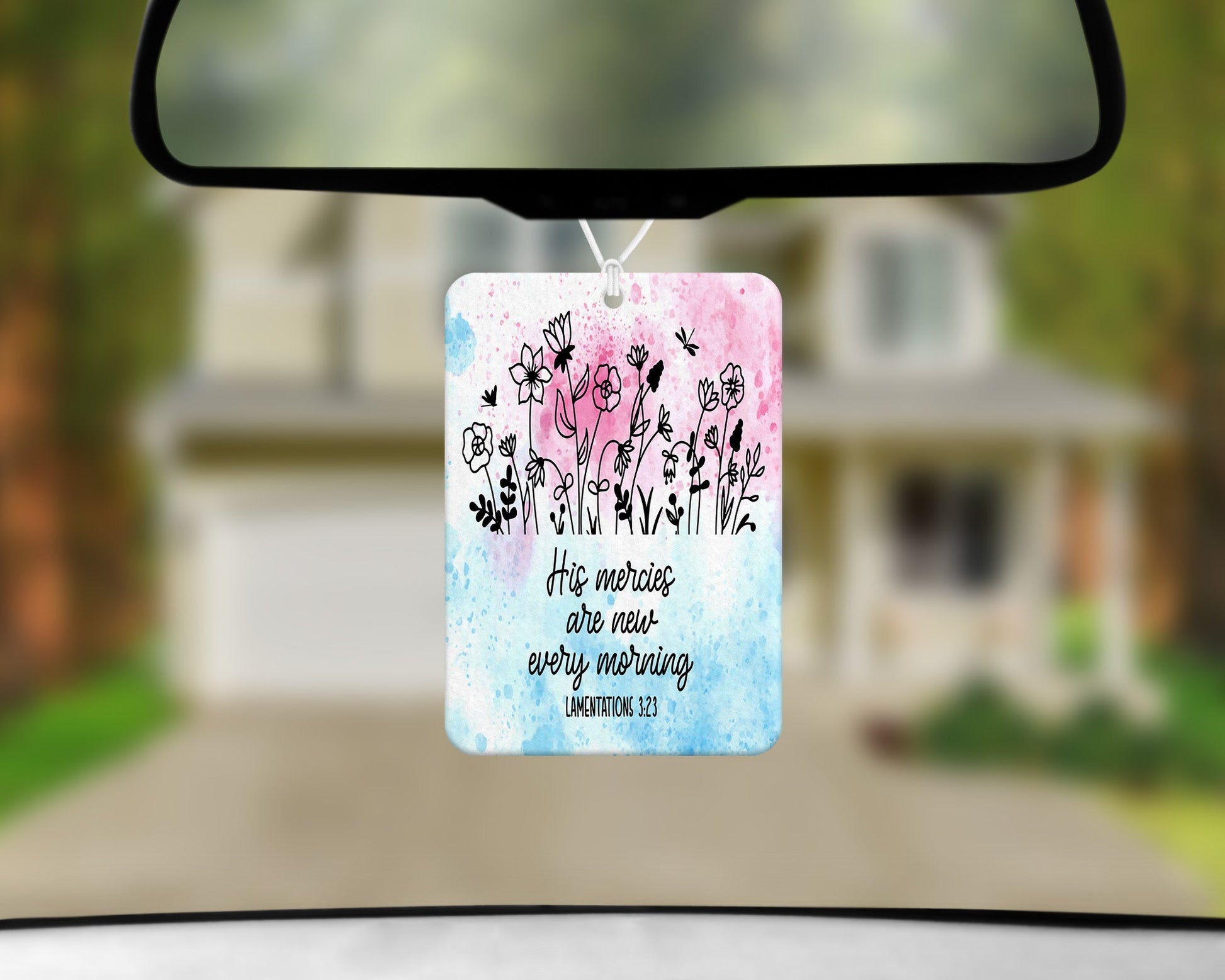 His Mercies Are New Every Morning|Freshie|Includes Scent Bottle - Vehicle Air Freshener