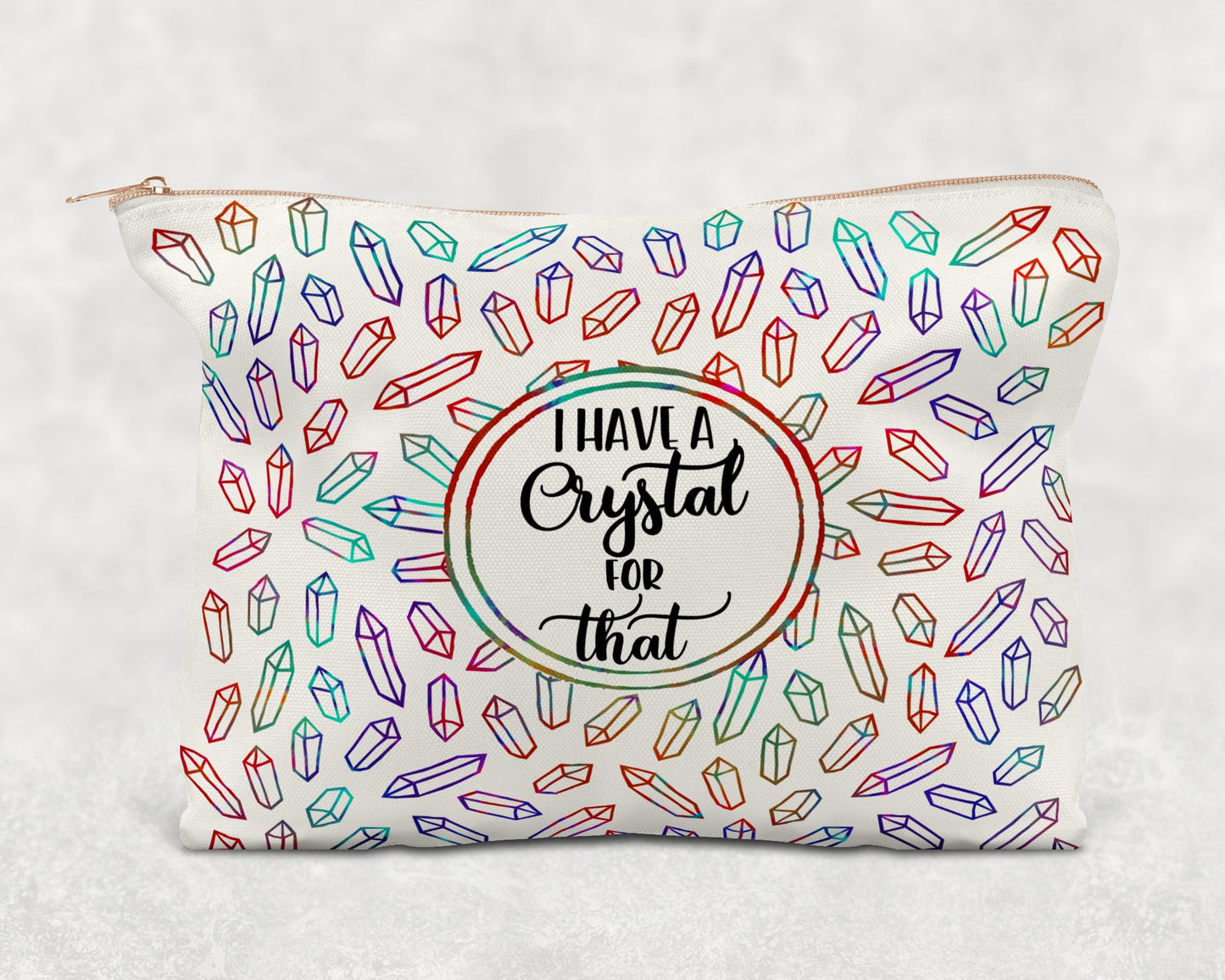 I Have A crystal For That Printed Canvas Zipper Bag - Bag