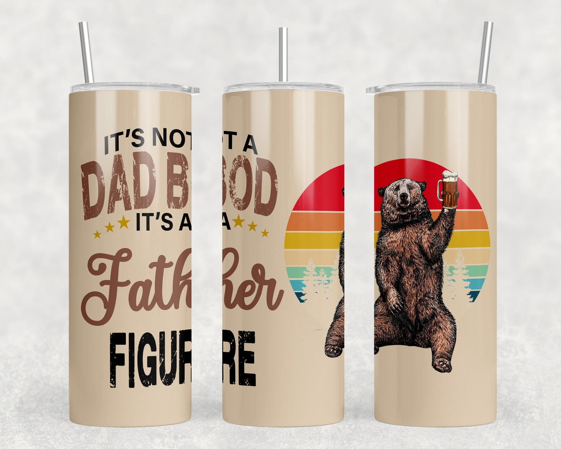 It’s Not A Dad Bod It’s A Father Figure|Skinny Tumbler|Optional Bluetooth Speaker| Speaker Color Varies - Tumblers