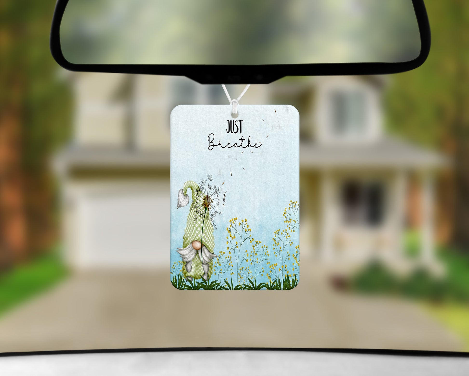 Just Breathe Spring Gnome|Freshie|Includes Scent Bottle - Vehicle Air Freshener