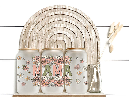 Mama - Frosted Libby Glass - Tumblers