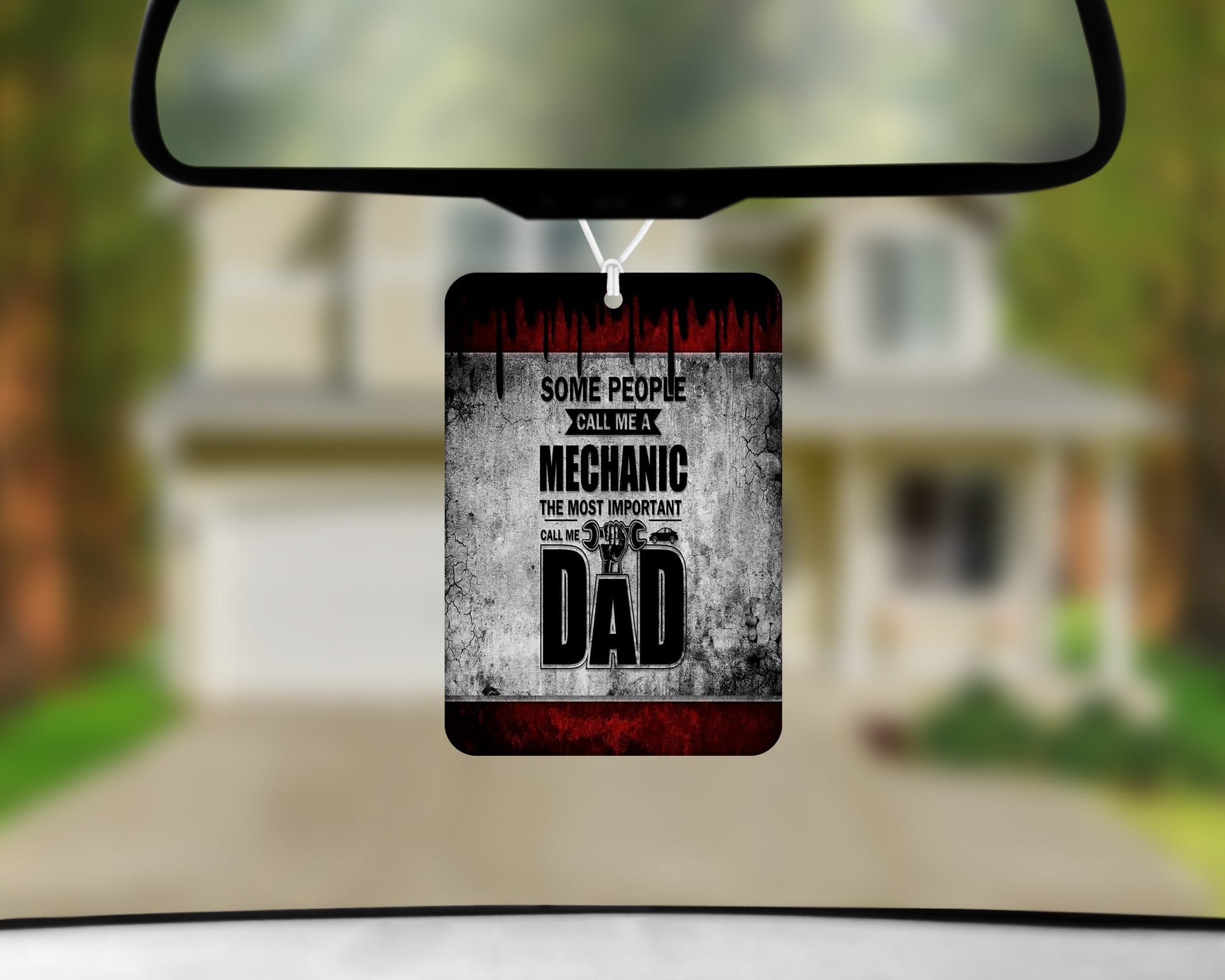 Mechanic Dad|Freshie|Includes Scent Bottle - Vehicle Air Freshener