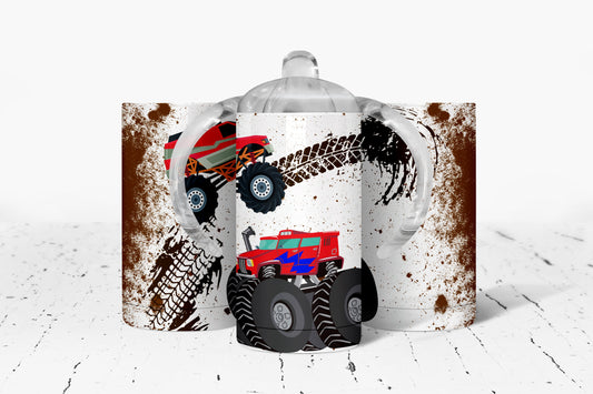 Monster Trucks Insulated Kids Dual Lid Sippy Cup Tumbler - Tumblers