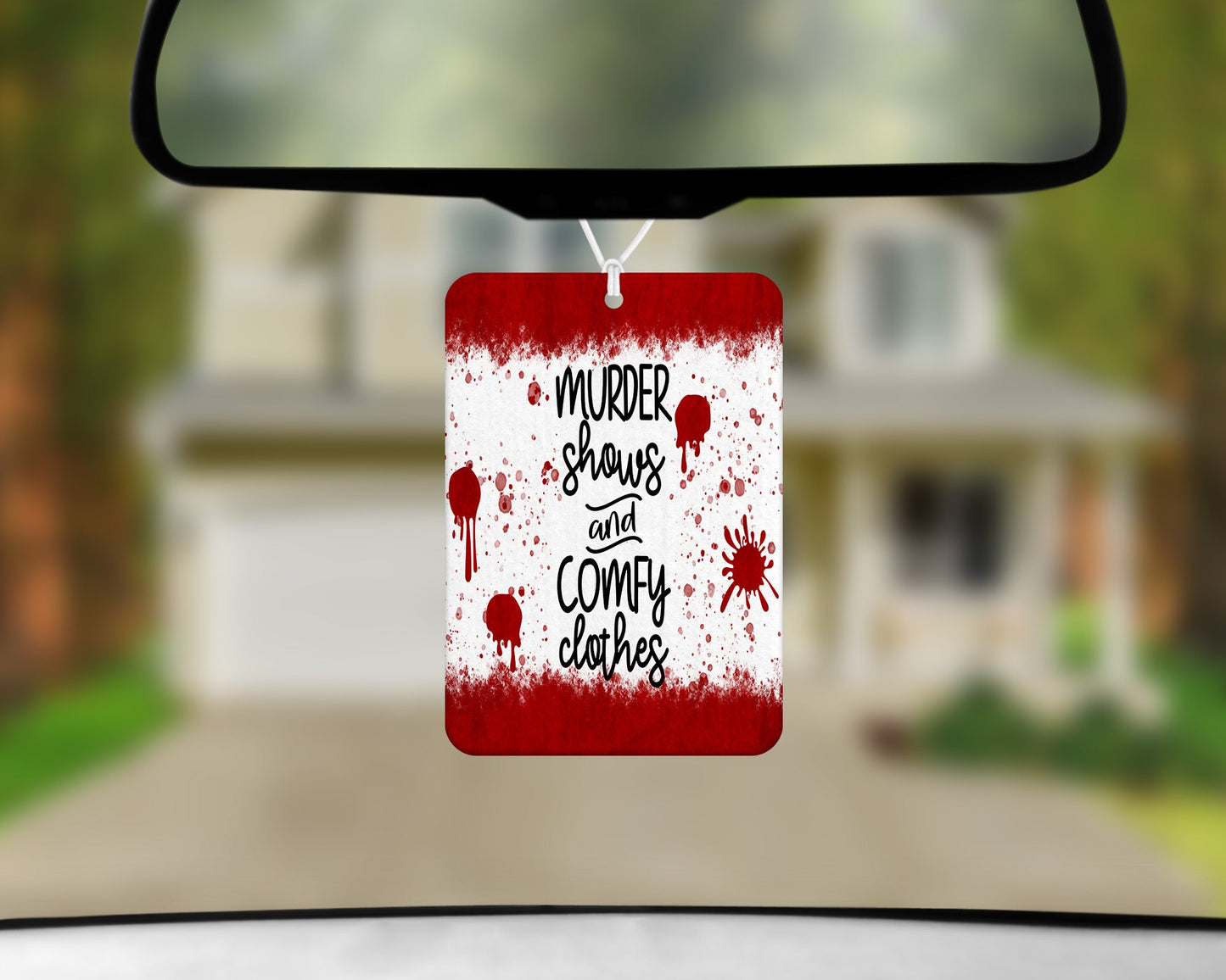 Murder Shows and Comfy Clothes|Freshie|Includes Scent Bottle - Vehicle Air Freshener