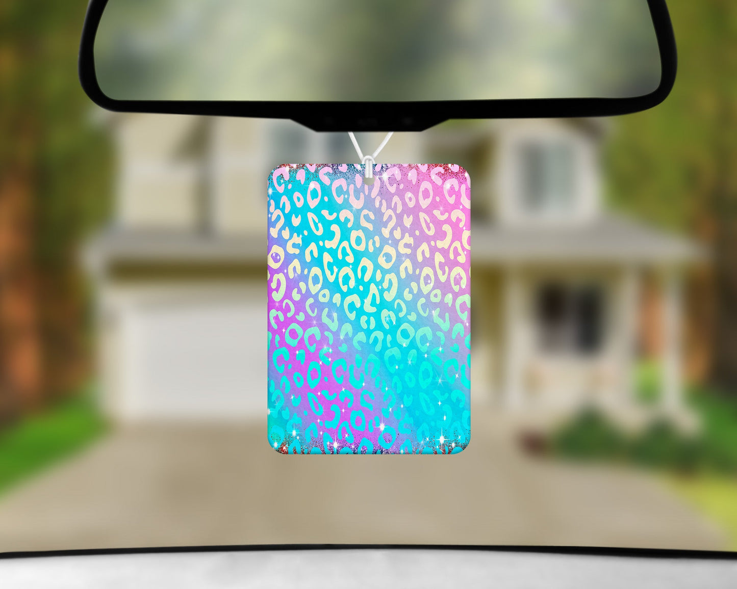 Neon Leopard Print|Freshie|Includes Scent Bottle - Vehicle Air Freshener