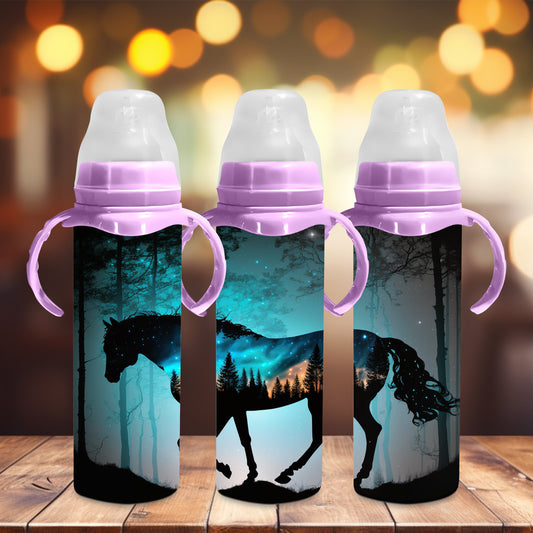 Night Sky Horse |Baby Bottle|Optional Top Color - Tumblers