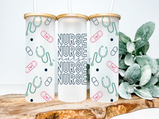 Nurse Frosted Glass Tumbler - Tumblers