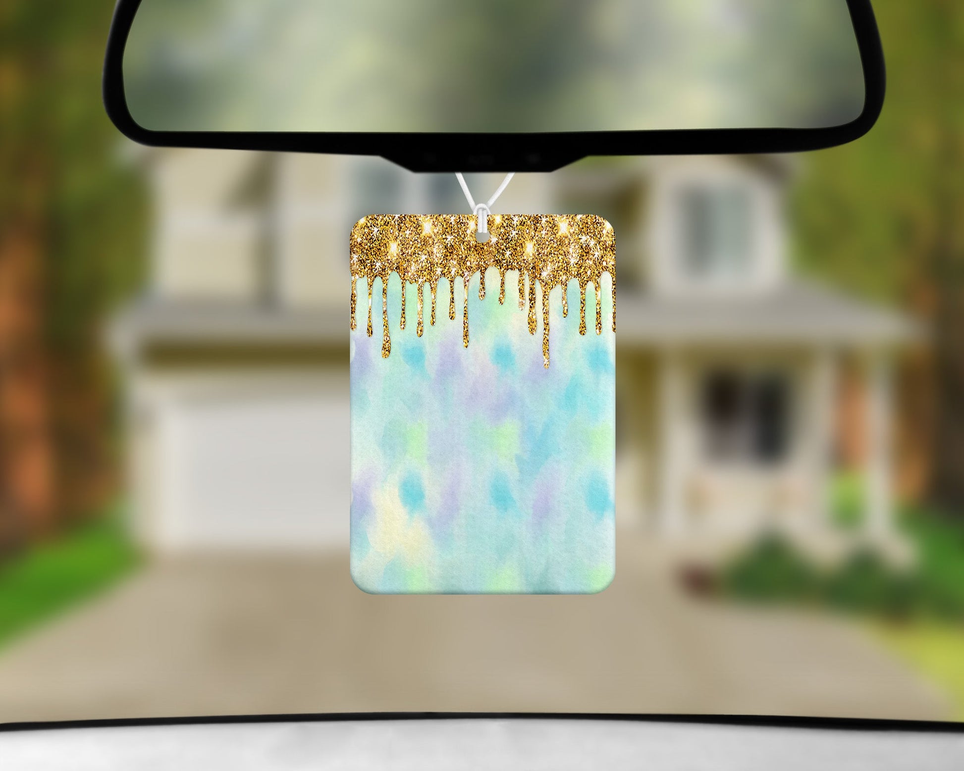 Pastel Glitter Drip|Freshie|Includes Scent Bottle - Vehicle Air Freshener