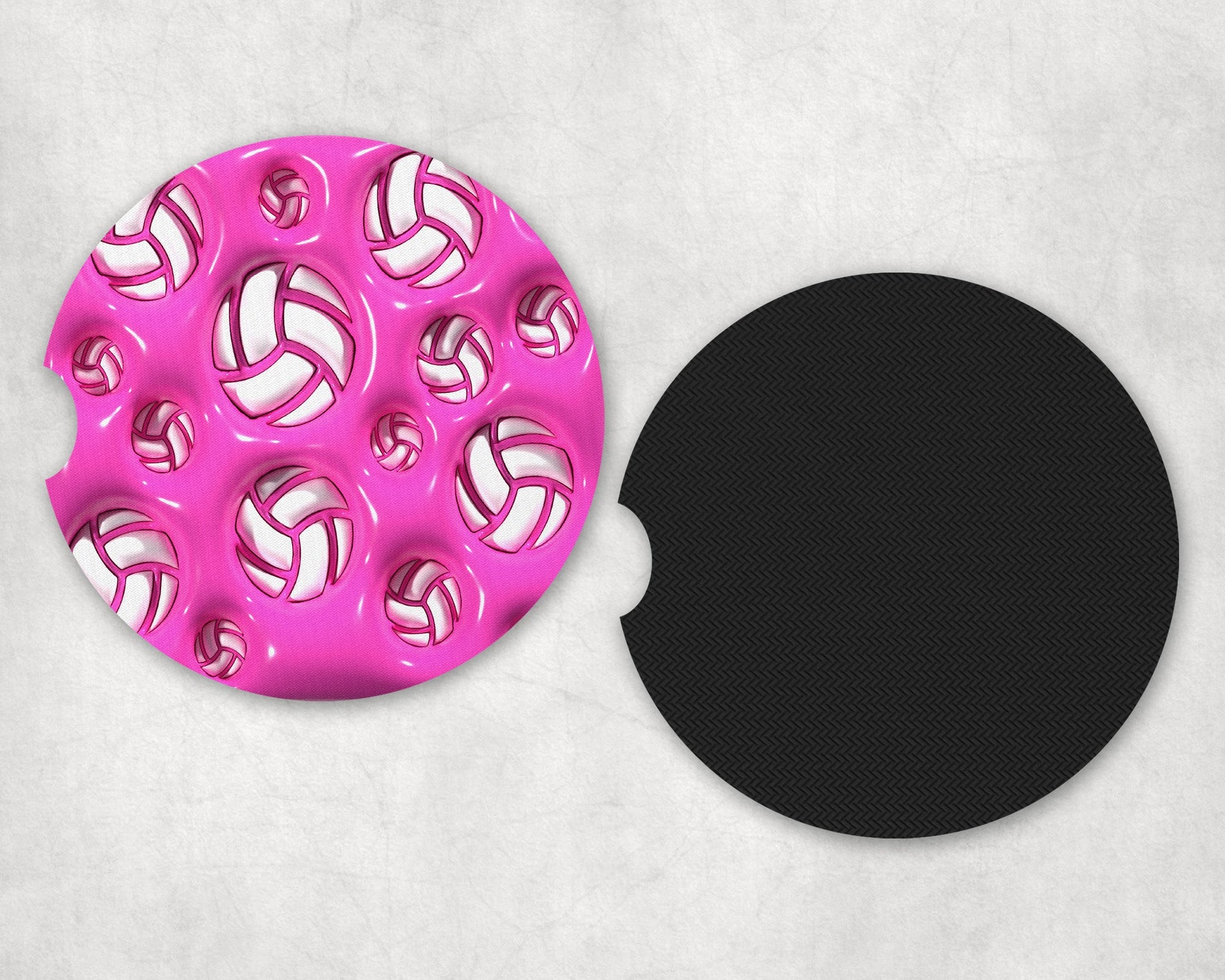 Pink Volleyball|Car Coaster Set - Car Coaster